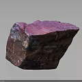 Natural Wood Stone With Pink Red Surface And Natural Textured Structure