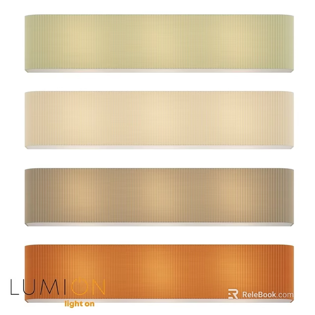 Slim Textured Wall Lamps In Various Colors For Modern Home Lighting Decor 3d model 