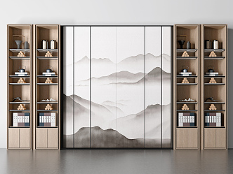 New Chinese Bookcase 3d model