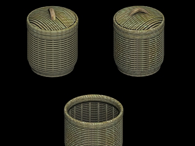 Chinese Storage Basket Bamboo Basket model