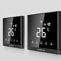 JOMOO Black Thermostat Switch Panels With Digital Temperature Display And WiFi Connectivity