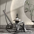 Modern single chair single chair side several combination 3d model