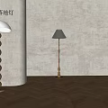 Nordic Style Floor Lamps With Spiral Wooden Pole And White Pleated Shade For Interior Decor