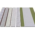 Garden Ornaments With Various Paving Slabs And Green Turf Strips Design