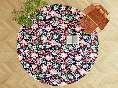 Nordic Round Carpet Fresh Round Carpet Blanket Flower Carpet model