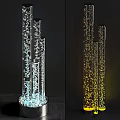 Modern Decorative Light Columns With Crystal Details And LED Illumination Design