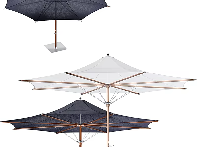 Outdoor Canopy With Dark And Light Colors Wooden Frame Garden Patio Sturdy Design 3d model