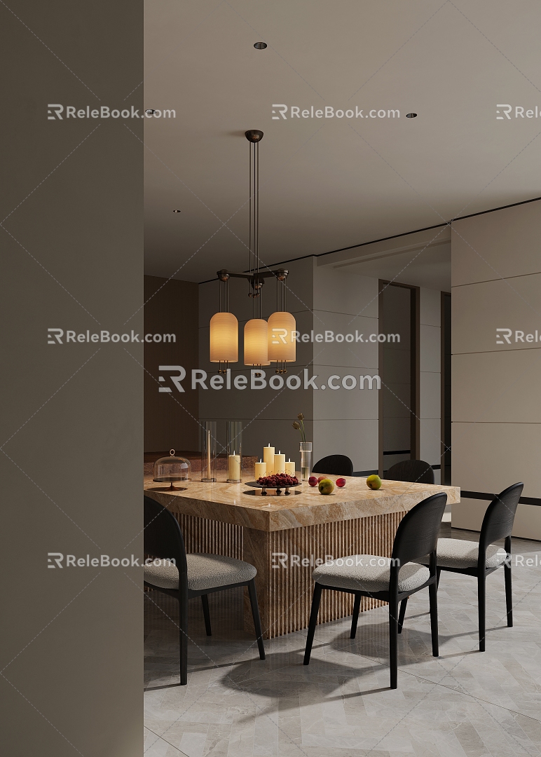 Modern Style Restaurant 3d model