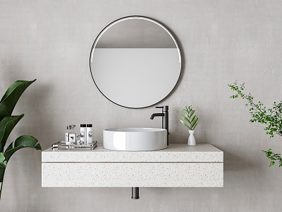 Washstand mirror combination 3d model