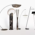 Modern Floor Lamps With Various Designs Metal Stands And Marble Bases