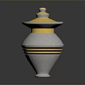 Artistic Sculpture Carving With Golden Top And Silver Layered Textured Body Design