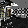 Modern reception pantry 3d model