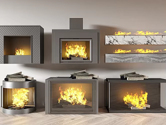 Modern Fireplace 3d model