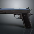 Black Tactical Pistol with Modern Design Textured Grip and Sleek Metal Finish