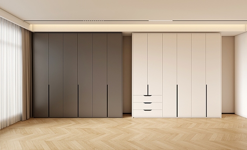 Cream style wardrobe 3d model