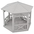 Modern Pavilion Wood Pavilion 3d model