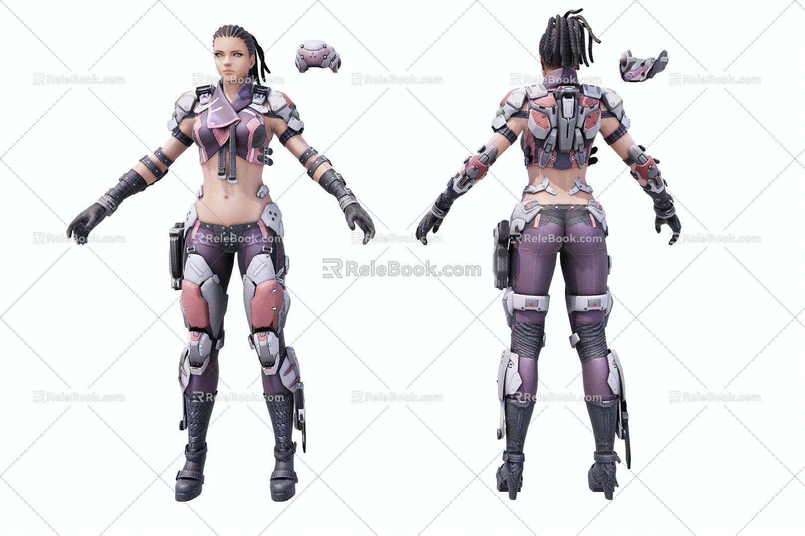 Modern game character female god of war model