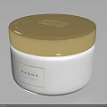 HANNA Skin Care White Jar With Shiny Gold Lid And Brand Label For Beauty Routine
