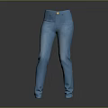 Stylish Blue Pants With Yellow Button For Modern Casual Daily Wear