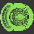 3D Model of Cylindrical Mechanical Component With Detailed Surface And Industrial Design
