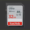 SanDisk Ultra 32GB SD Card With 120MB/s Transfer Speed For Digital Devices
