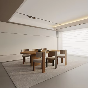 Modern dining table 3d model