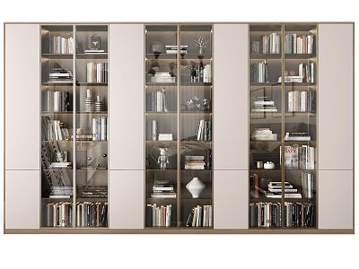 Light Luxury Bookcase 3d model