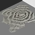 Modern Artistic Black And White Rose Shaped Rug For Home Decoration