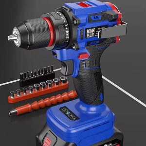 Modern lithium battery hand drill hardware tools electric drill bit 3d model