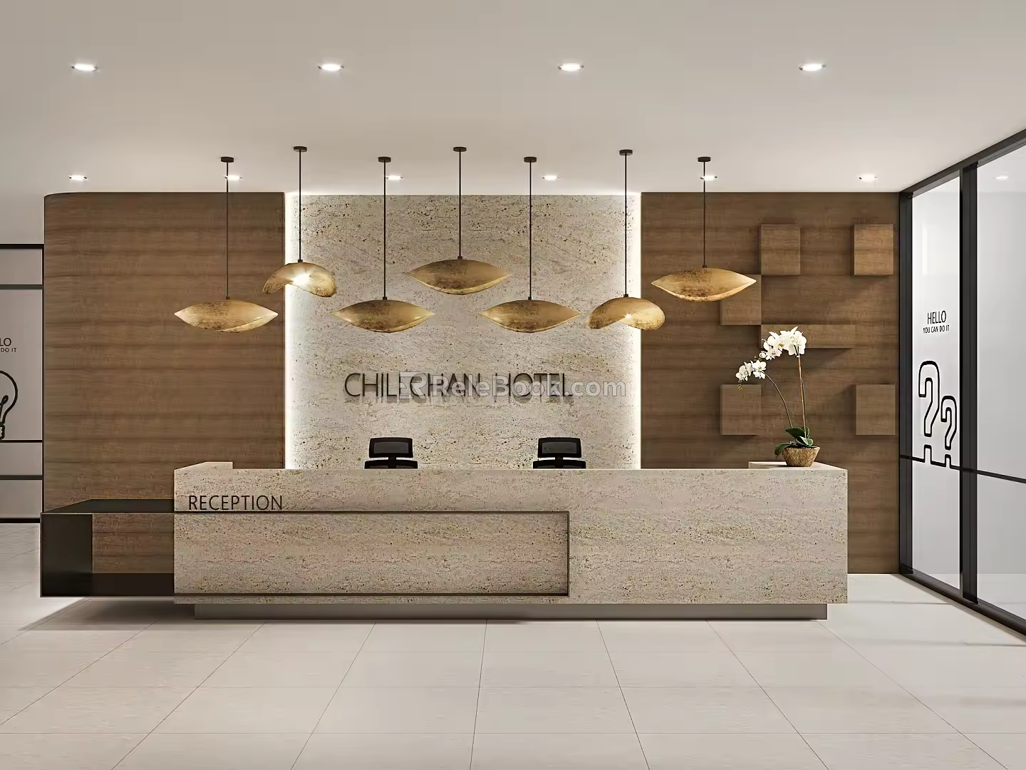 Modern Front Desk 3d model