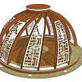 Landscape profiled gallery rest pavilion post station 3d model