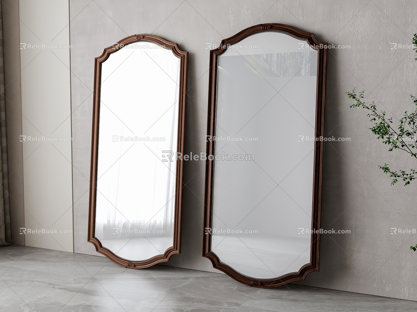 American full-length mirror 3d model