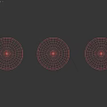 Geometric Components With Arch Structure And Colored Spheres In Neutral Tones