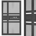 Industrial LOFT gate metal mesh gate 3d model