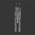 Detailed Futuristic Spaceship Model With Aerodynamic Design Metallic Structure And Thruster Components