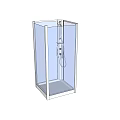 Modern Shower Head Design In Glass Enclosure With Clean And Simple Structure