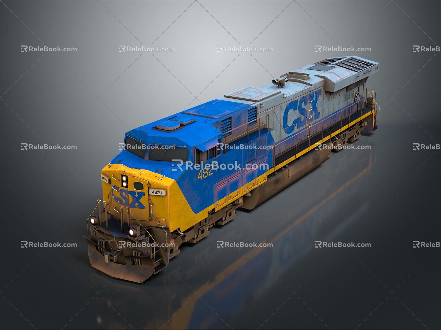 Industrial LOFT diesel locomotive locomotive 3d model