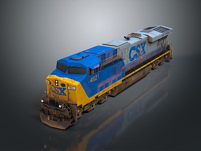 Industrial LOFT diesel locomotive 3d model