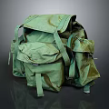 Green Camouflage Backpack With Multiple Pockets Adjustable Straps And Durable Fabric