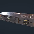 Vintage Classic Television With Black VHS Tapes And Wooden Frame Design