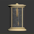 Elegant Classic Decorative Glass Container With Gold Trim Lid And Base
