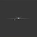 Advanced Long Wing Drone With Propeller Landing Gear And White Exterior Design