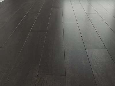 Dark Wooden Floor With High Quality Sleek Planks And Modern Matte Finish 3d model
