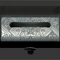 Stylish Top Handle Handbag With Intricate Floral Embossed Pattern And Metallic Hardware Details