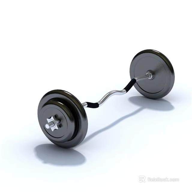 Adjustable Metal Dumbbell with Weight Plates for Home Gym Fitness Training 3d model 