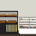 Bakery Shelf Sweet Shop Shelf Bakery Display Cabinet Sweet Shop Display Cabinet 3d model