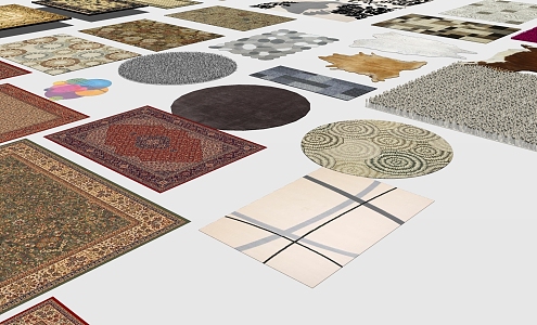 Various style carpets 3d model