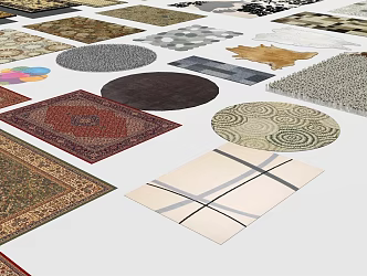 Various style carpets 3d model