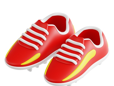 Modern Football Shoes sneaker Cartoon Football Shoes 3d model