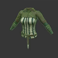 Stylish Striped Long Sleeve Top With Belt And Collar Detail For Daily Use